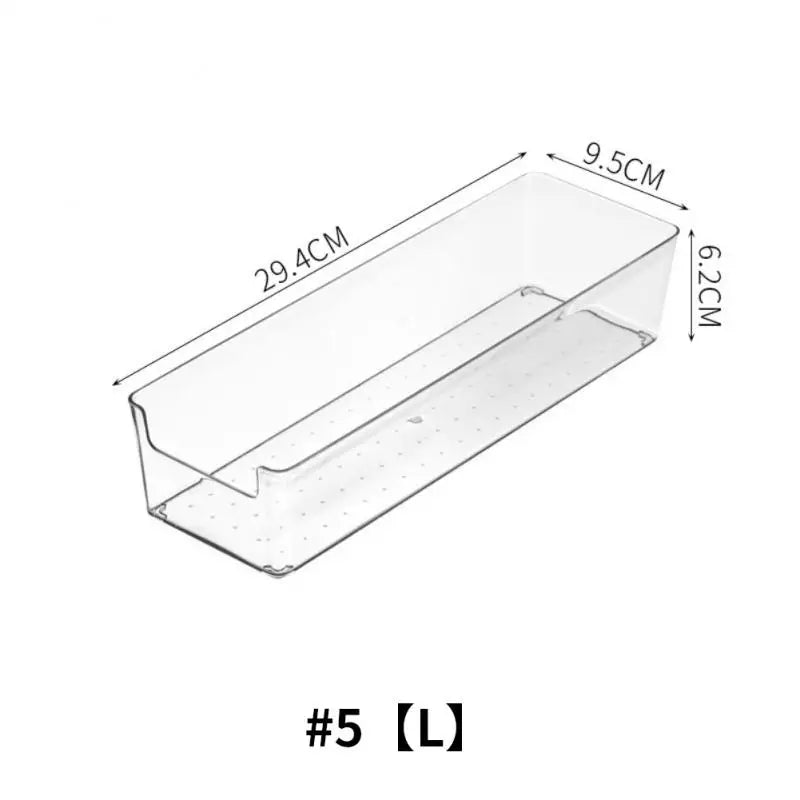 PET Clear Transparent Storage Drawer Containers Refrigerator Organizer Desktop Cosmetic Storage Boxes Decoration Organizer