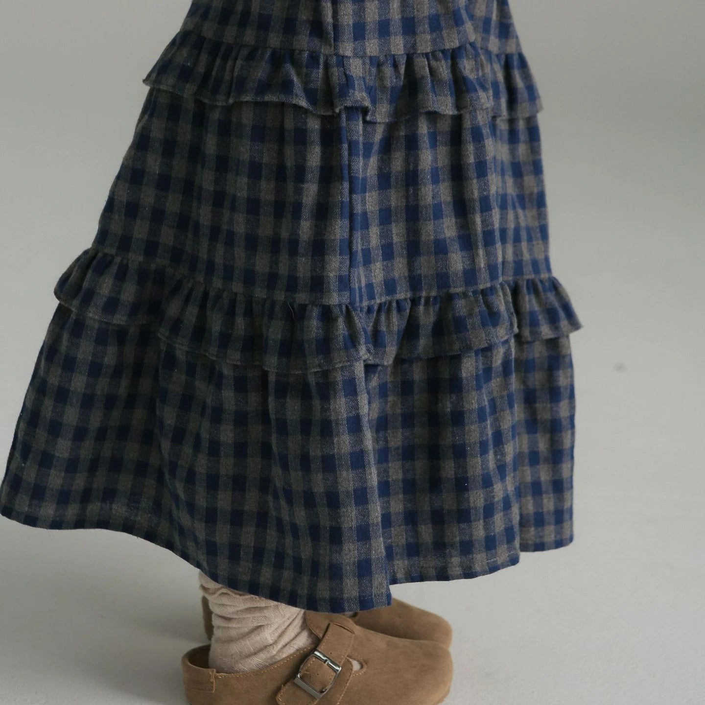 Mother Daughter Matching Clothes  Autumn 2024 Kids' Skirt Children's Clothing Girls' Plaid Skirt Parent-Child Dress