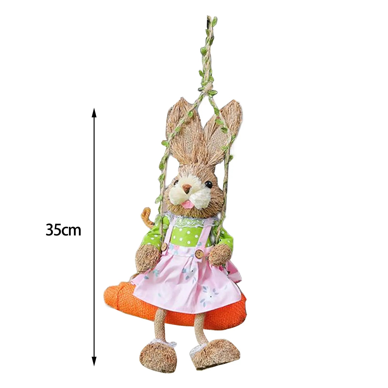 Easter Bunny Pendant Swing Rabbit Hanging Ornament for Dining Room Holiday Collections Display Home Decor Wedding Party Art Gift