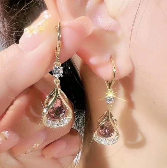 Cat's Eye Geometric-Waterdrop Earrings
