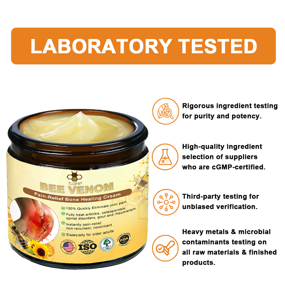Official Store: TLOPA® Bee-Venom Pain-Relief Bone Healing Cream👨‍⚕️USA Osteopathic Medical Association (AAOS) Approved(Reducing joint swelling, pain, stiffness, redness, warmth, soreness, and joint fatigue)