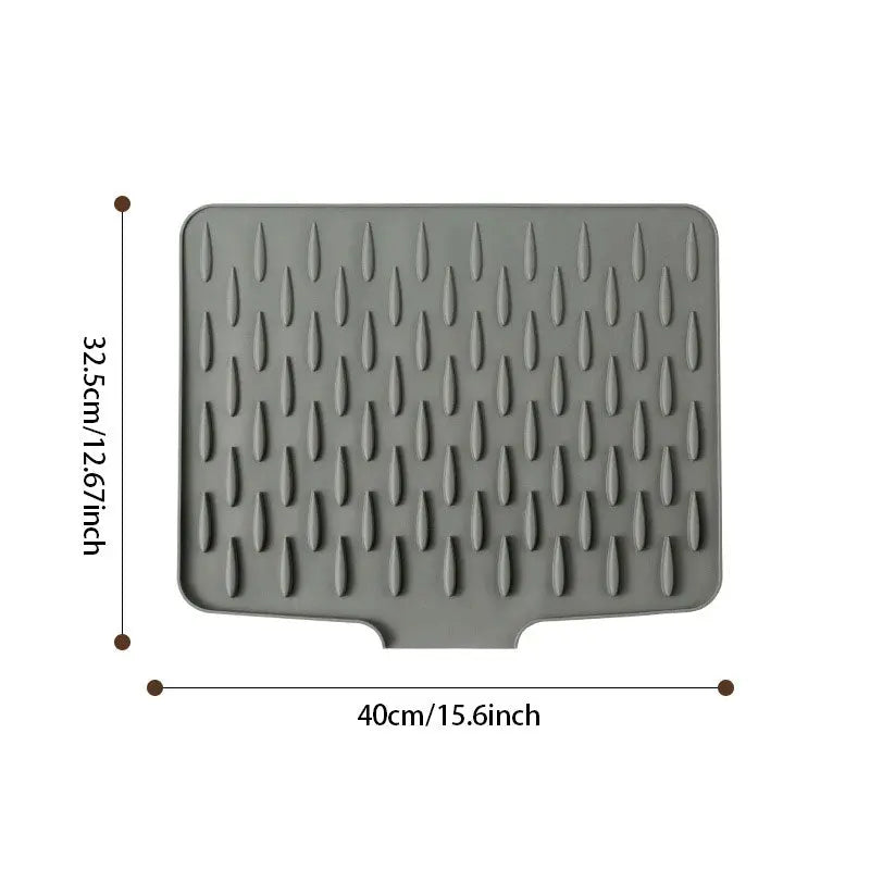 Silicone Drain Mat for Sinks & Dishes | Non-Slip Kitchen Mat | TropfEase