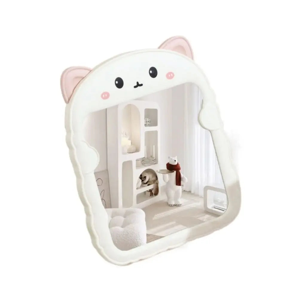 Plastic Cat Dressing Mirror Animal Cute Desktop Makeup Mirror European Style Bread Side Bear Folding Mirror Dressing Table