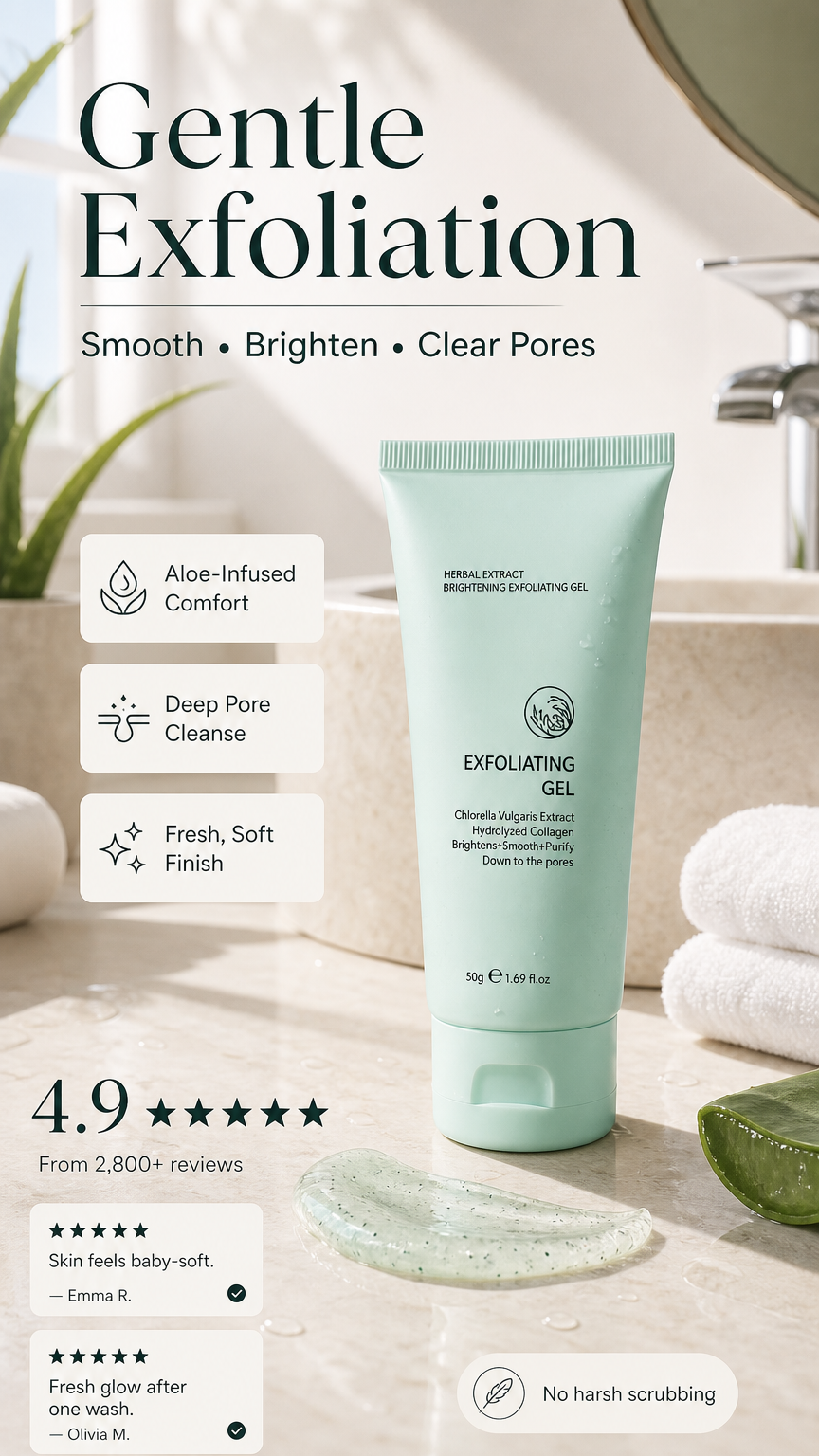 🥳2026 HOT SALE🥳💞50K+ SOLD!💥👵🌸 50% OFF!Herbal Extract Brightening Exfoliating Gel