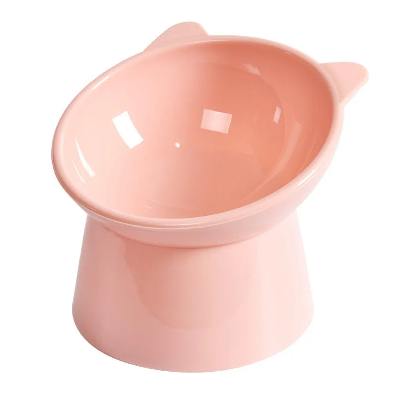 Pet Food Bowl Tilt High Bottom Cat Bowl Neck Protector Dog Feeding Water Feeder Feeding Watering Supplies Cats Products