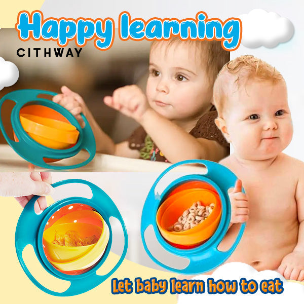 Spill Resistant 540° Rotations Baby Bowl