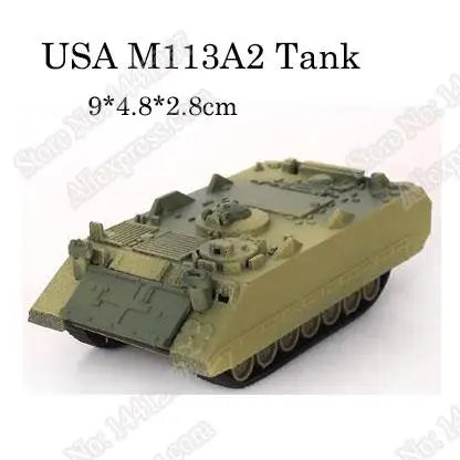 1pcs 1:72 4D Plastic Assemble Tank Kits World War II Model Puzzle Assembling Military Sand Table Toys For Children