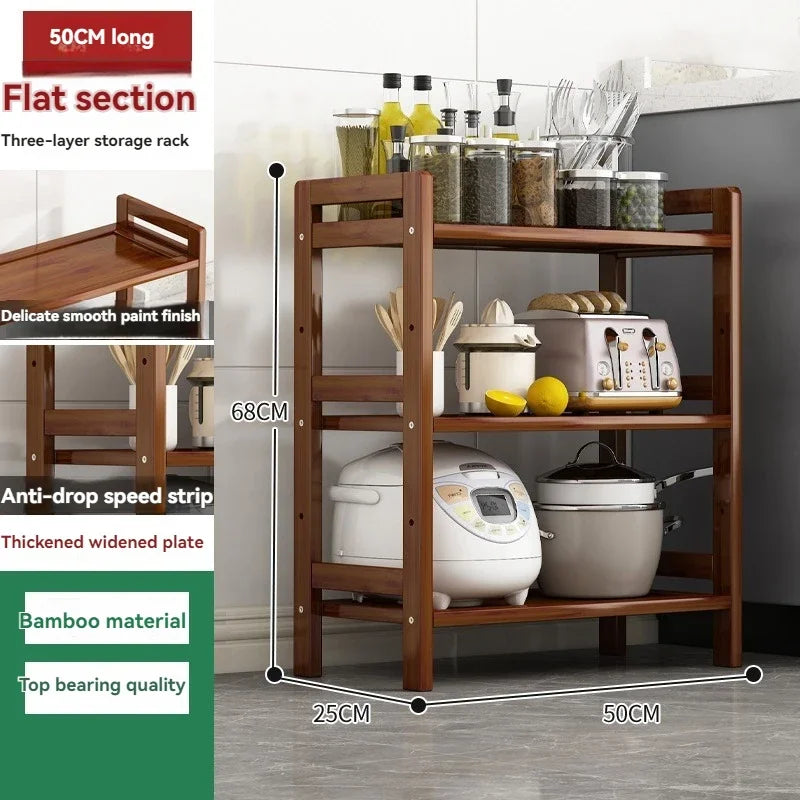 Kitchen shelf, floor standing multi-layer product collection, household pot seasoning shelf, fruit and vegetable bowl and dishs