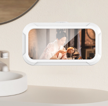 Bathroom cell phone waterproof box shower catching up on TV shows watch TV show God bathroom kitchen lazy touch screen hole-free bracket