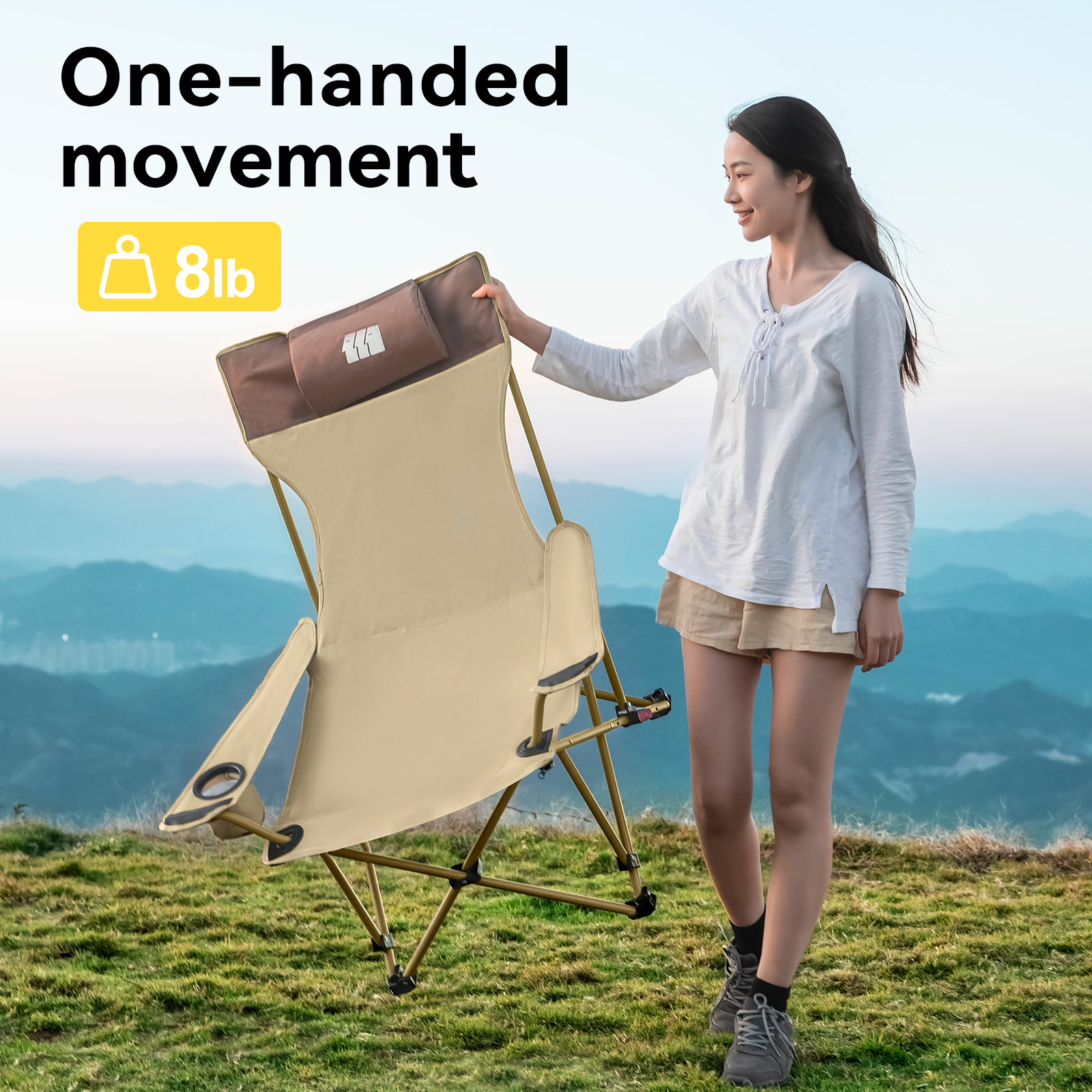 Tanstrider Foldable Camping Lounger 15016