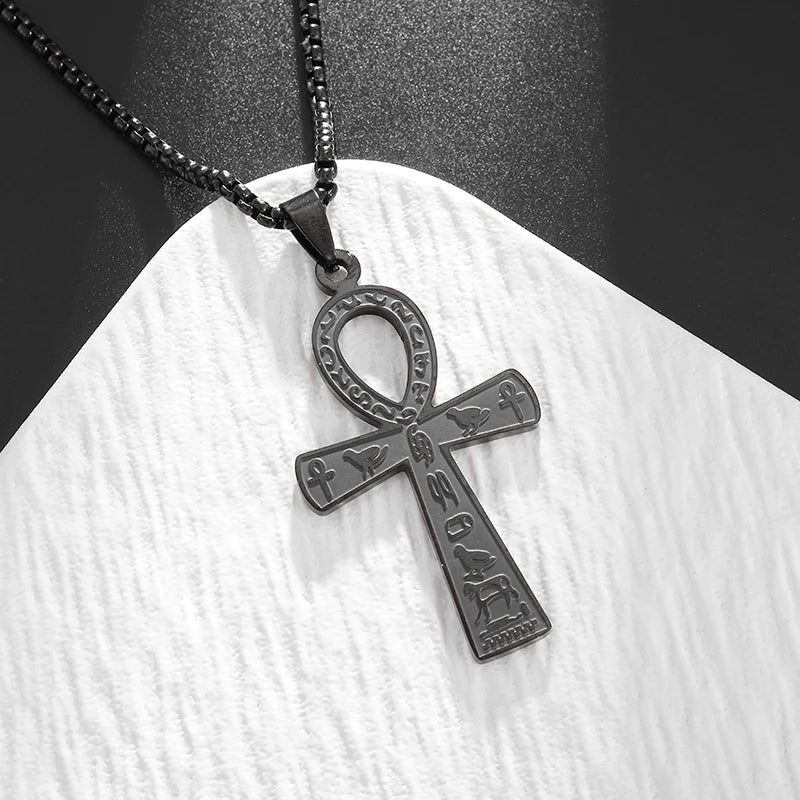 Orthodox Cross Stainless Steel Pendant Christian Eternal Church Inspirational Nika Necklace Men Women Fashion Jewelry Gift