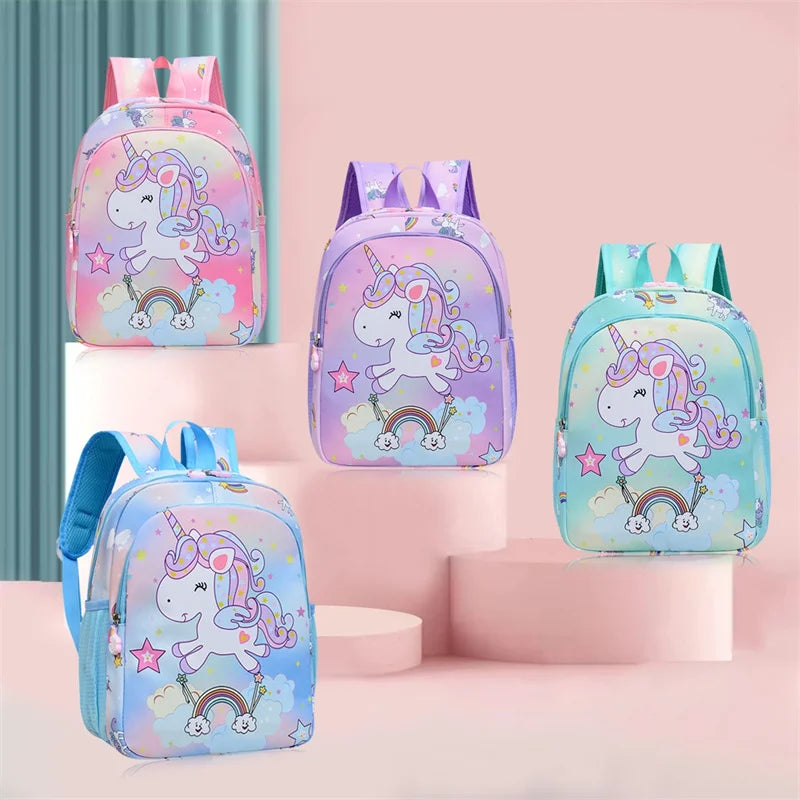 Children Backpack Cartoon Unicorn Pattern Baby Cute Kindergarten Schoolbag Waterproof Kids Bags Boys Girls Backpacks