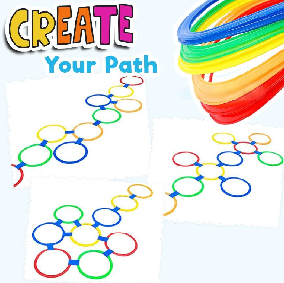 Rainbow Hopscotch Ring Set