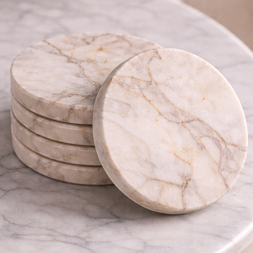 Soft Touch Marble Coasters
