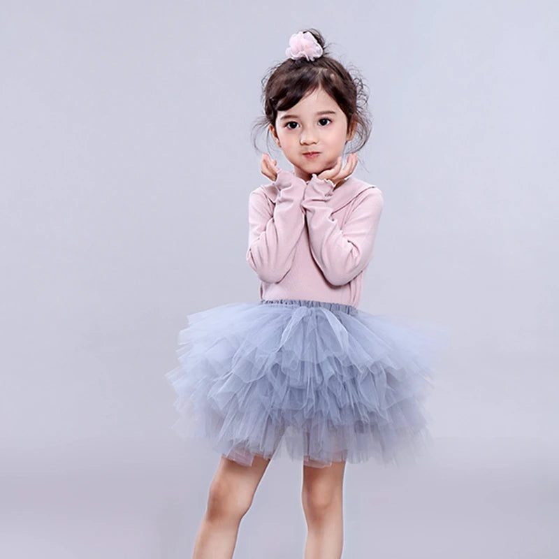 Fashion Girls Tutu Super Fluffy 6 Layers Petticoat Princess Ballet Dance Tutu Skirt Kids Cake Skirt Chritsmas Children Clothes