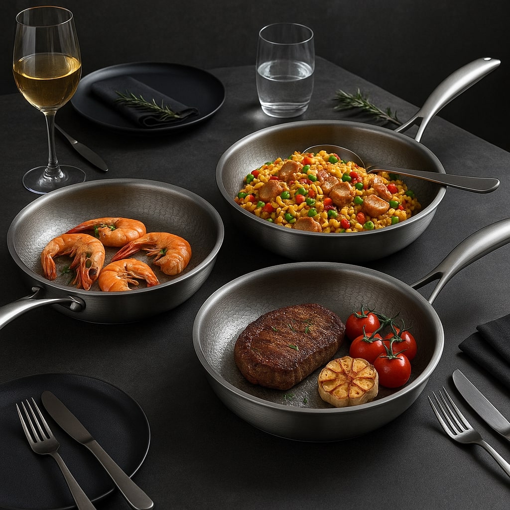 Pan for Induction & Gas | Uncoated Titanium Pan