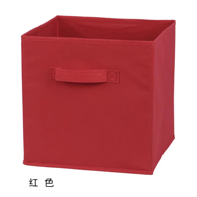 Foldable Fabric Storage box Cube Bins Cloth Organizer storage Baskets Folding Nursery Closet Drawer Features Dual Handles