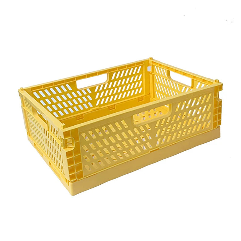 Folding Storage Baskets Sundries Organizer Collapsible Case Desktop Stationery Snacks Comestics Storage Foldable Container Box