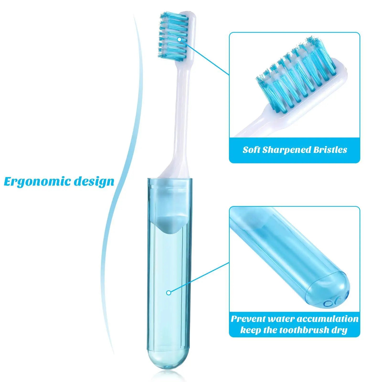 1pcs Portable Folding Toothbrush Super Soft Hair Travel Toothbrush Small and Compact Storage Outdoor Toothbrush Is Easy To Carry