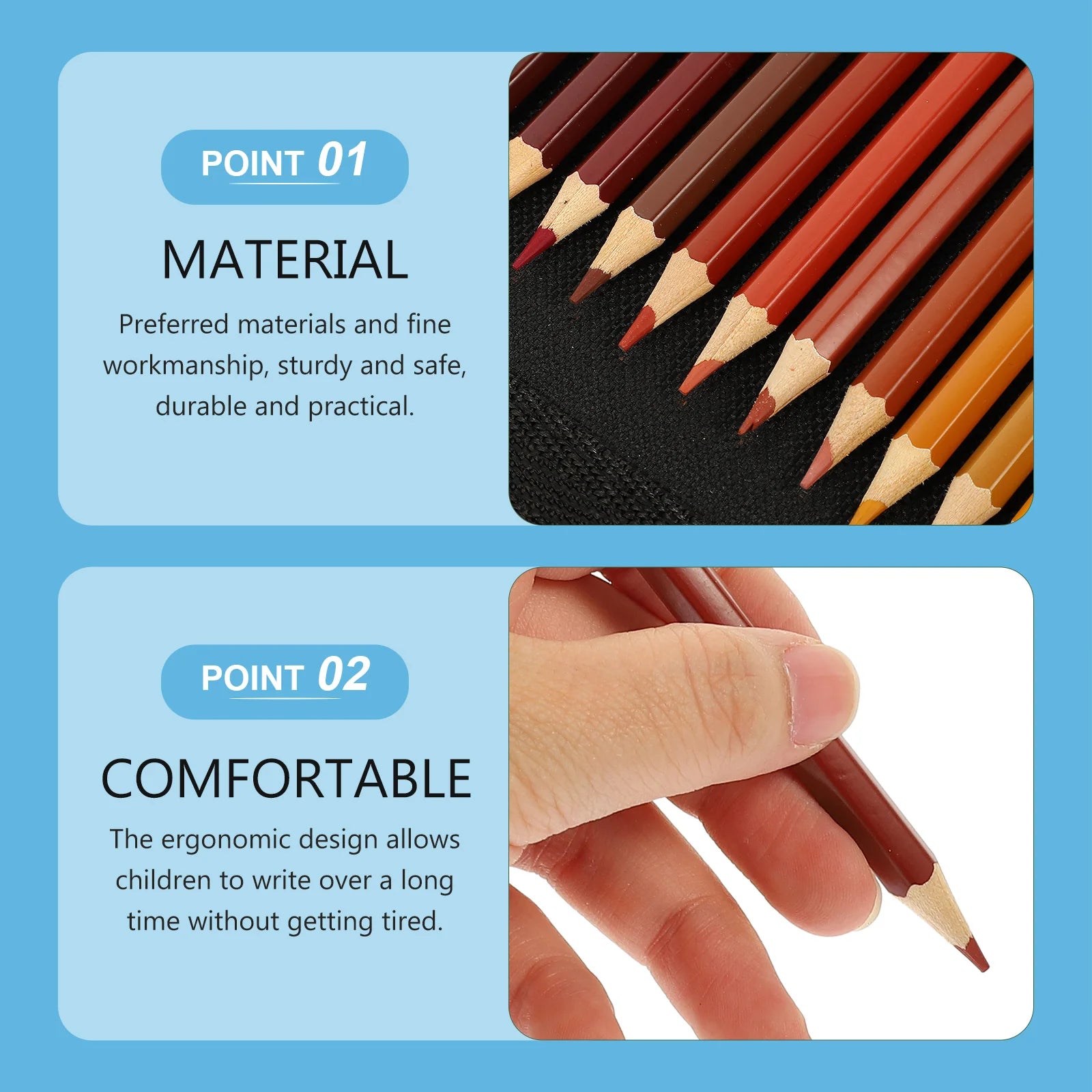 1 Set of Colored Pencils Artist Colored Pencils Sketching Drawing Pencils Portable Water Color Pencils