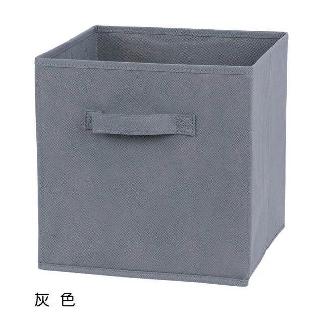 Foldable Fabric Storage box Cube Bins Cloth Organizer storage Baskets Folding Nursery Closet Drawer Features Dual Handles