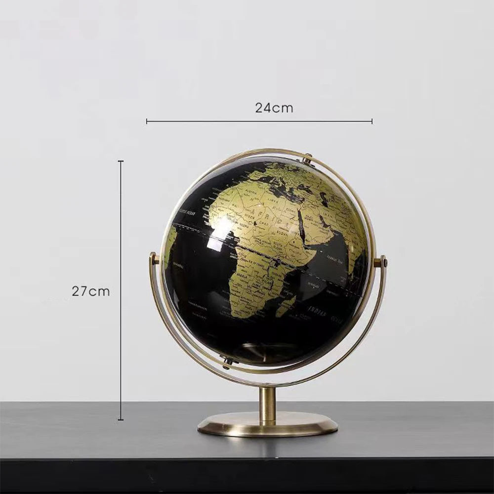 World Earth Globe Decor Geography Creative Home Decoration Accessories Retro Desktop Globe Modern Research Learning World Map