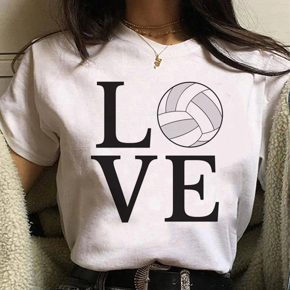 Volleyball Tee women funny manga comic t-shirts girl funny clothing