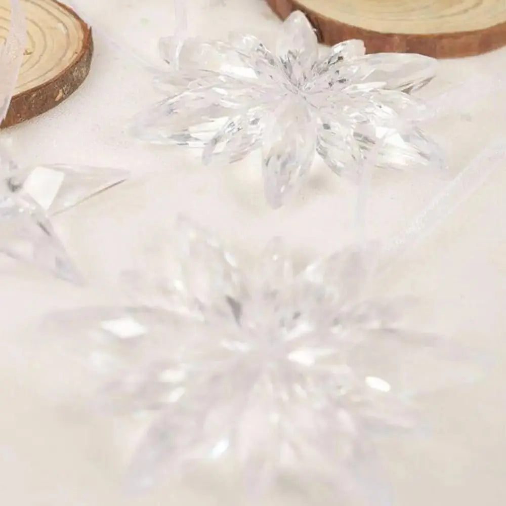 Exquisite Transparent Transparent Snowflakes Pendants DIY