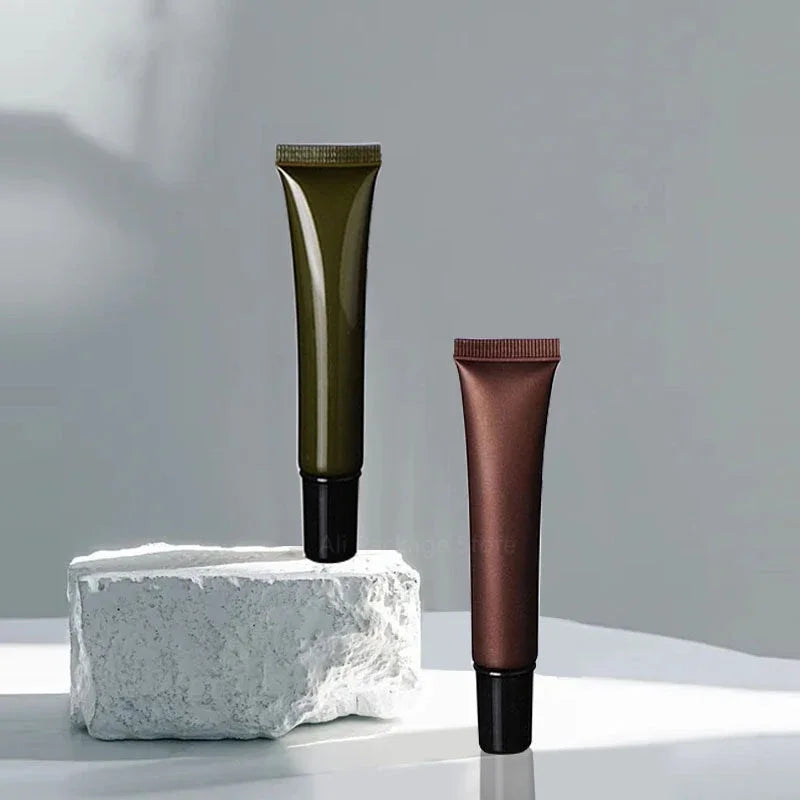 20g Eye Cream Tube with Plastic Black Lid Pickles Tawny Green Face Wash Hose Cosmetic Plastic Packaging Bottle