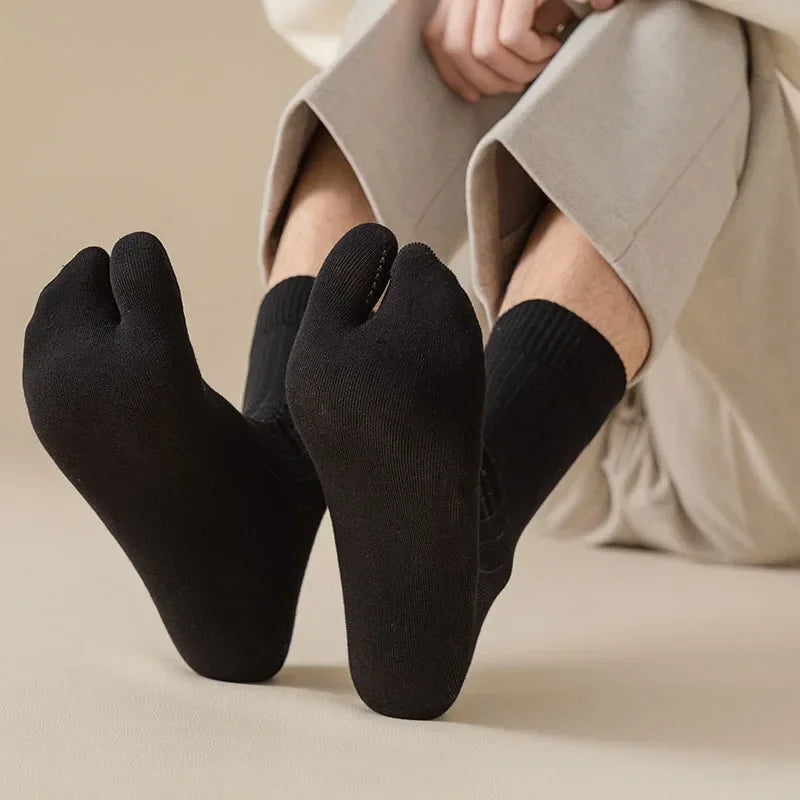 Fashion Japanese Style Tabi Toe Socks for Men Women Summer Fiber Two Finger Socks Kimono Flip Flop Sandal Split Tabi Toe Sock