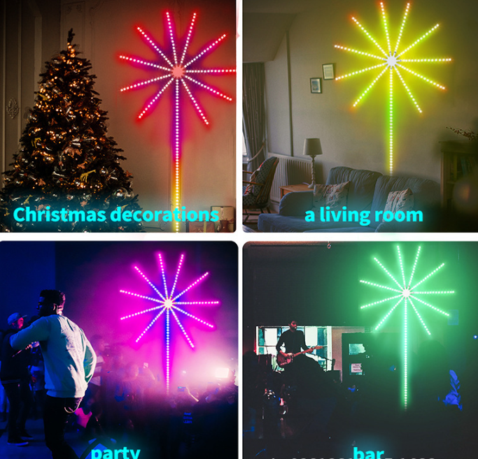 Led colorful music sound control light strip running full color