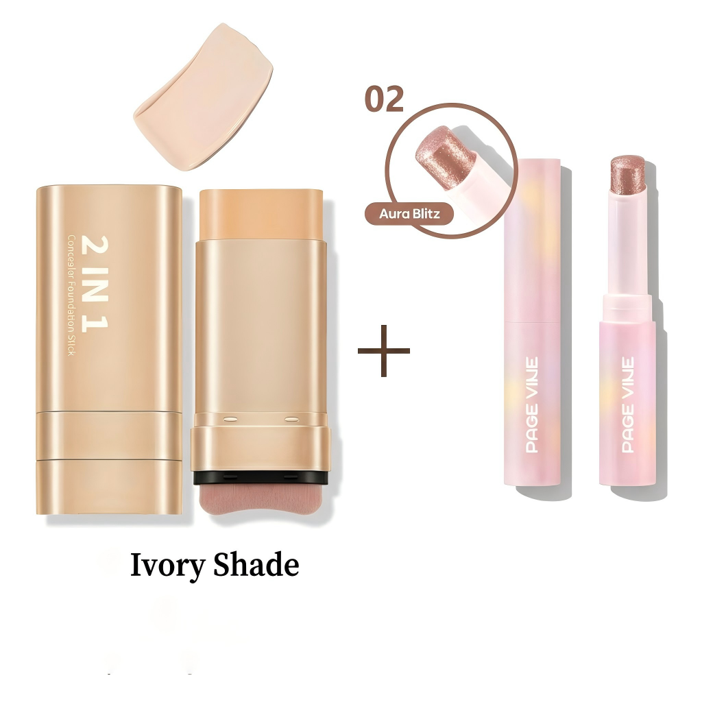 2-in-1 Foundation & Concealer Stick Full Coverage