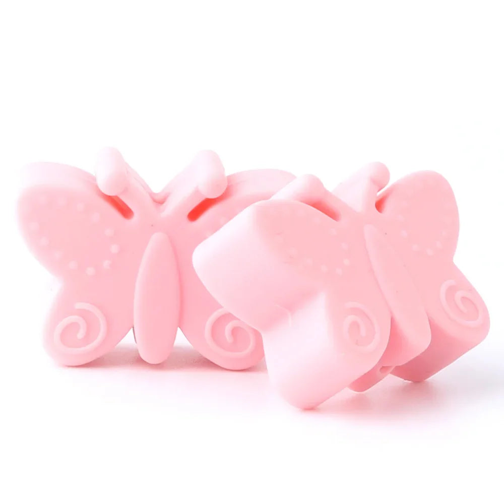 10pcs Silicone Beads Heart Bow Shape Accessories Silicone Holder Clip  Pen Decor Chain Making Focal Accessories Jewelry