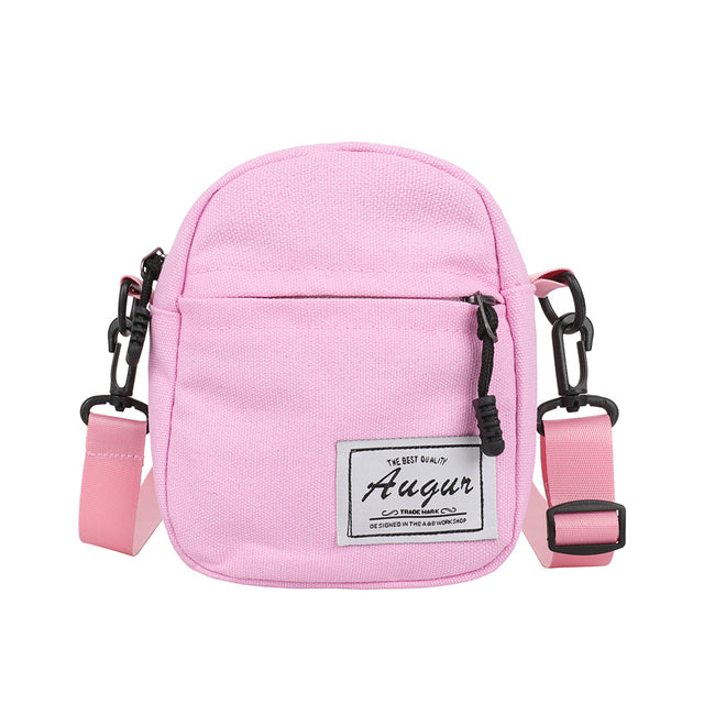 Women Cartoon Print Shoulder Bag Cute Canvas Bag Contrast Color Crossbody Girls Kawaii Phone Purses Ladies Small Square Handbag