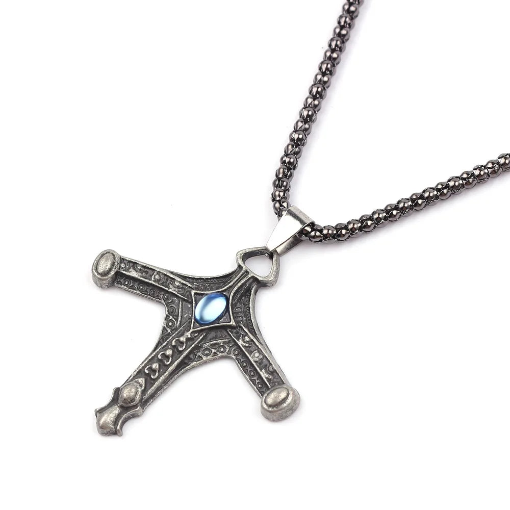 Game Bloodborne Jewelry Necklace Vintage Cross Necklace Pendants For Men Amulet Necklace Masculino Collar Wholesale