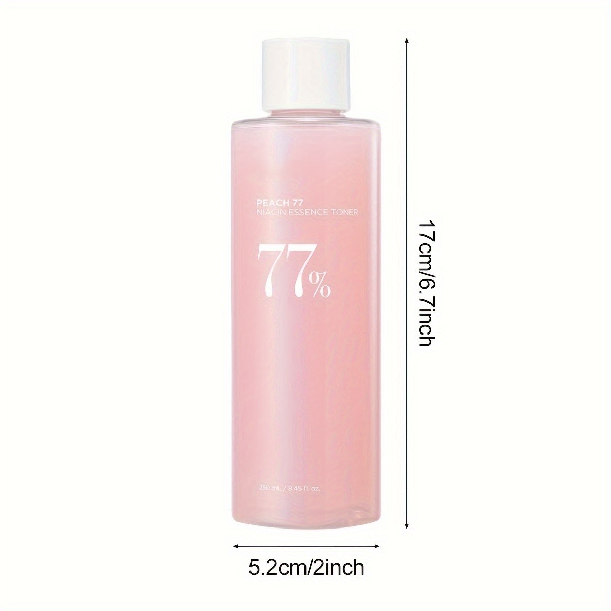 Pfirsich 77 % Niacin – feuchtigkeitsspendend, Pfirsich-Gesichtswasser – feuchtigkeitsspendend und hautberuhigend, Hautberuhigendes rosa Gesichtswasser