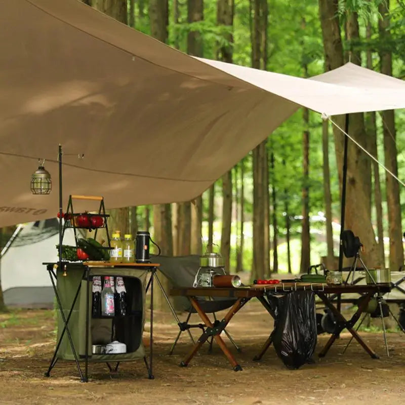 Folding Outdoor Cooking Cupboard Storage