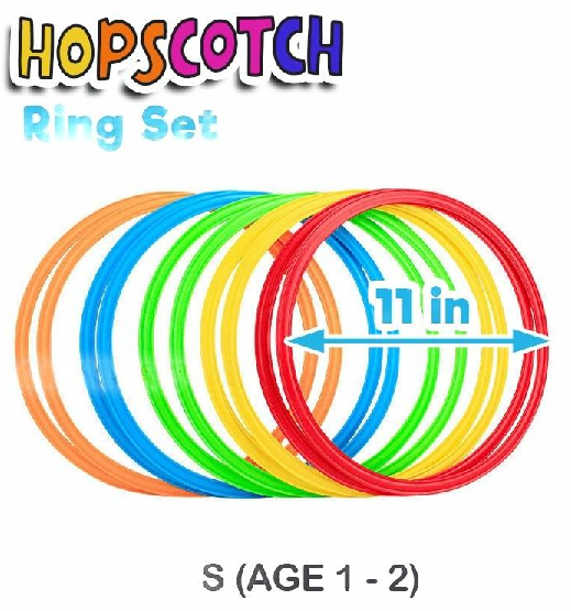 Rainbow Hopscotch Ring Set