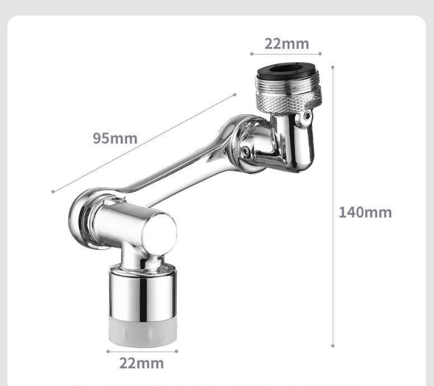 Wash basin universal faucet brass mechanical arm rotatable bathroom wash extension spout anti-splash gargle