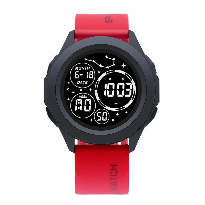 New Brand Men's Outdoor Sports Electronic Watch Student Youth Multifunctional Alarm Nightlight Digital Wristwatches Dropshipping