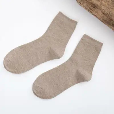 New Women's Bamboo Fiber Colorful Fashion Casual  Harajuku Solid Color Black White Cheap Socks Wholesale 5 Pairs