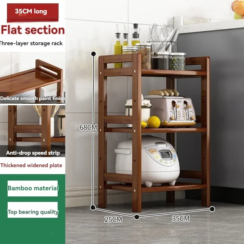 Kitchen shelf, floor standing multi-layer product collection, household pot seasoning shelf, fruit and vegetable bowl and dishs