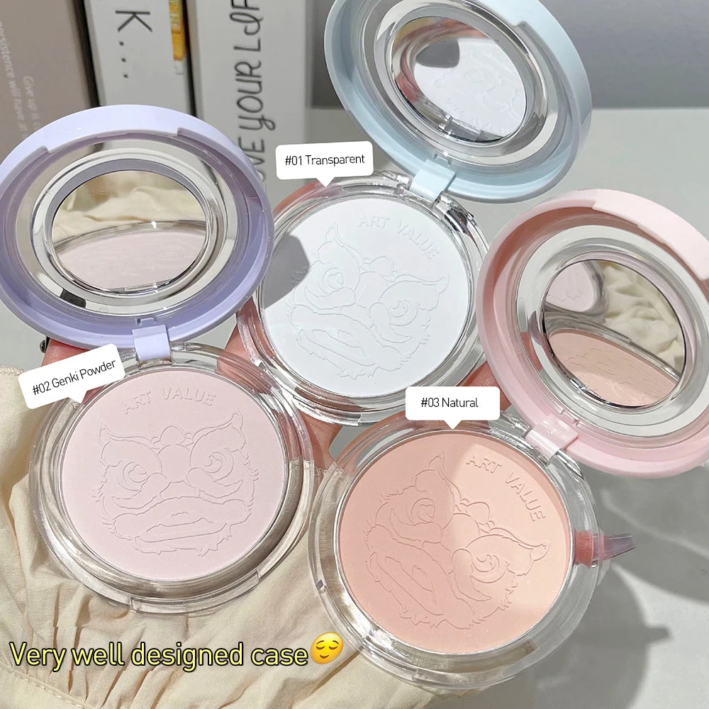 Matte Oil Control Pressed Powder Waterproof Moisturizing Lasting Face Make-up Setting Powder Brightening Concealer Cosmetics