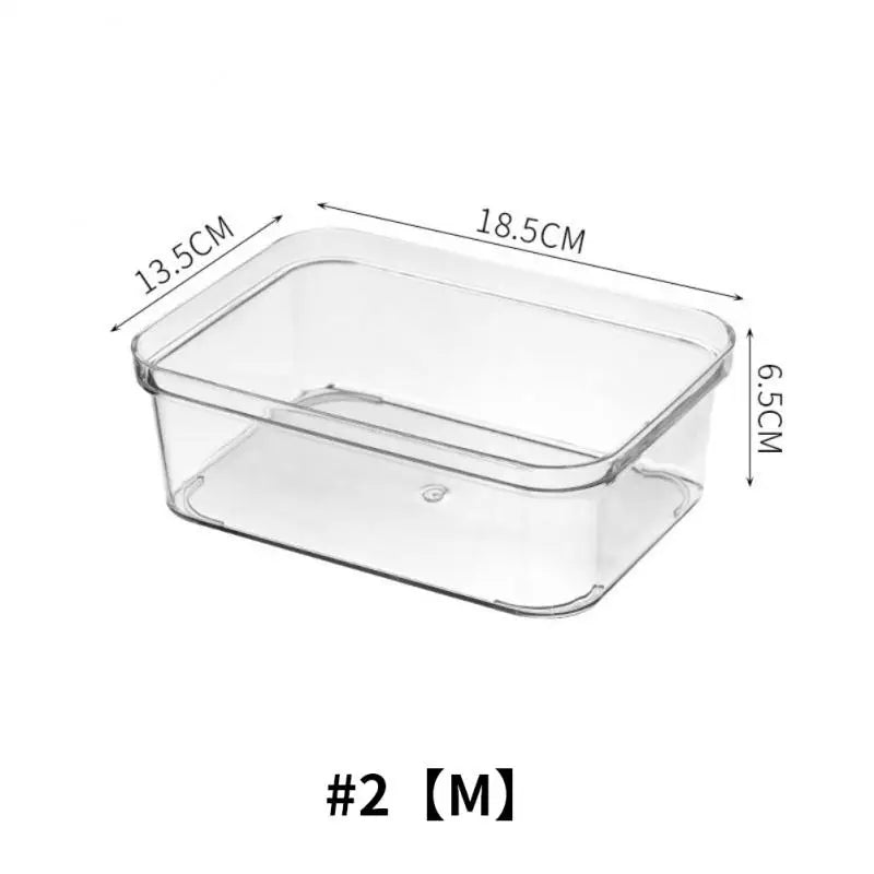 PET Clear Transparent Storage Drawer Containers Refrigerator Organizer Desktop Cosmetic Storage Boxes Decoration Organizer