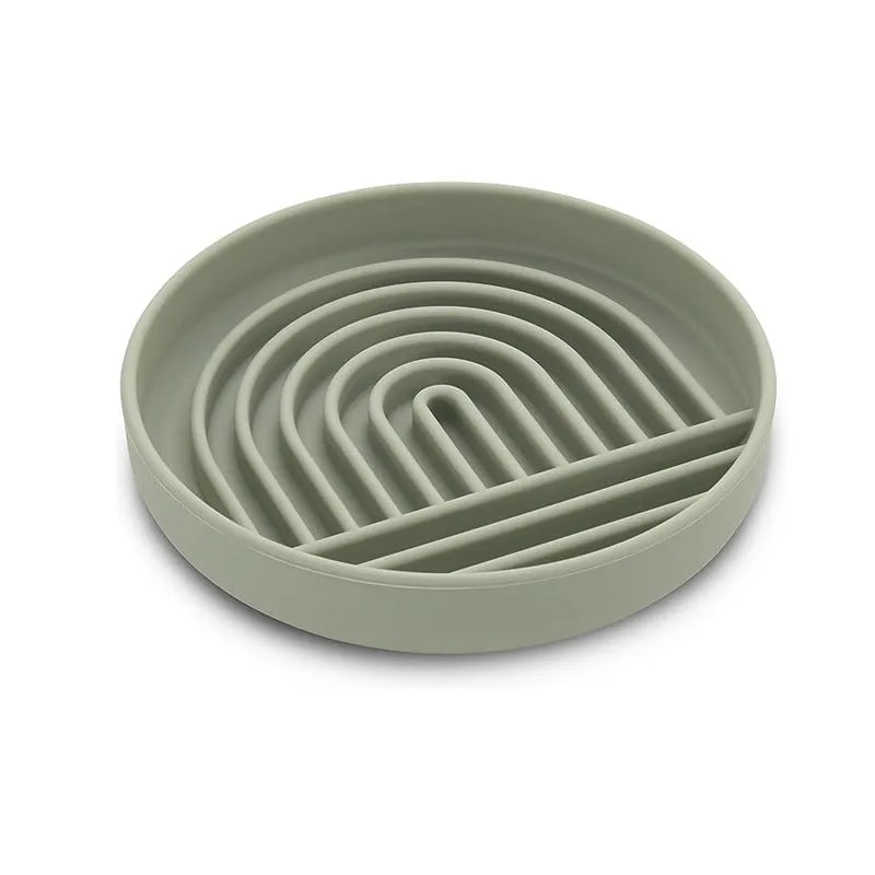 Pet supplies Slow Food  Bowl Cat Anti-Knockover Anti-Slip Food Bowl Puppy Anti-choking Silicone Toy Food Plate