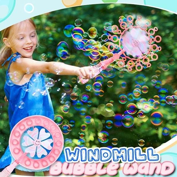 Fun Windmill Bubble Wand Set