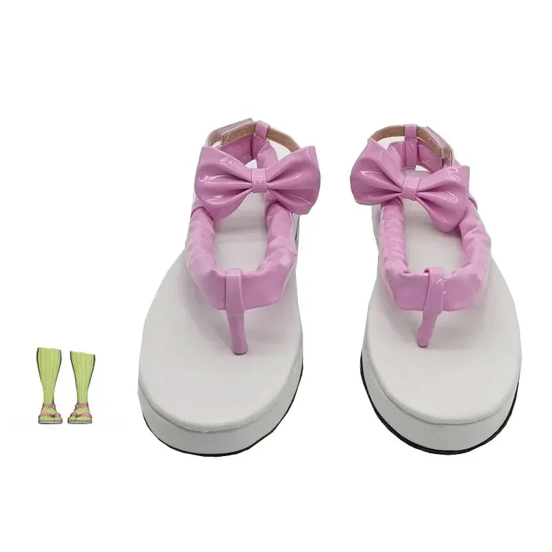 New Anime Shoes Pink Purple Boots Cosplay Halloween Costume Props