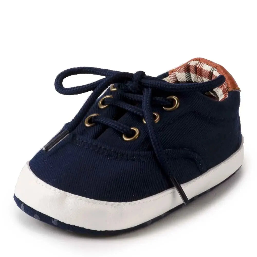 Meckior Baby Canvas Shoes Baby Boy Girl Sneakers Newborns Lace-up Anti-slip Sport First Walkers Infant Crib Shoes Moccasins