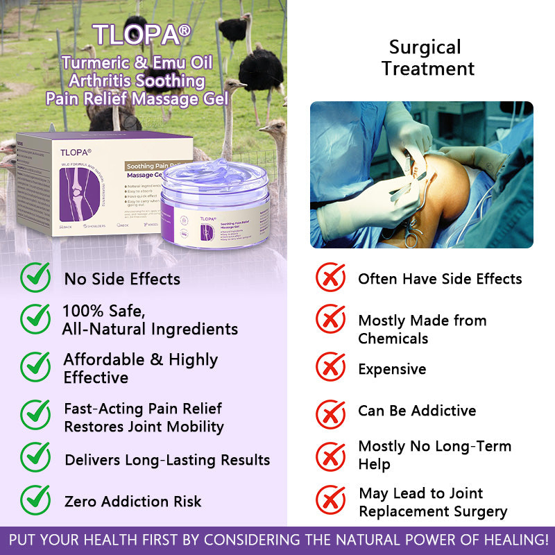 Official Store : TLOPA® Turmeric & Emu Oil Arthritis Soothing Pain Relief Massage Gel 👨‍⚕️ Approved by the American Academy of Orthopaedic Surgeons (AAOS)