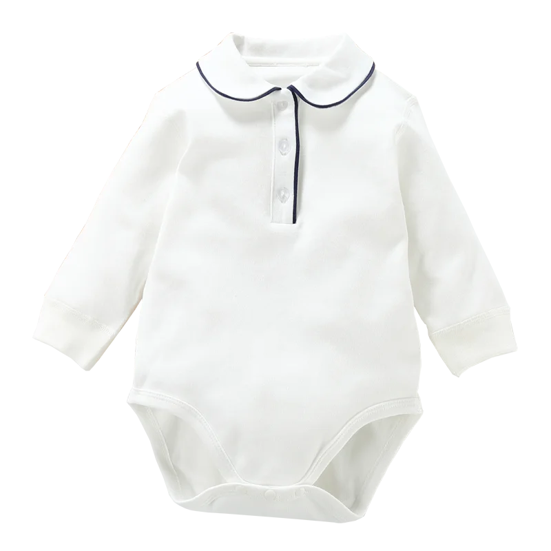 boy girl turn-down collar baby clothes